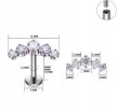Tytanowy Kolczyk Labret PIERCING z Cyrkoniami HELIX Lobe (4)