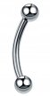 Banan Kolczyk do Ucha, Brwi z Kuleczkami SS316L 1,2/6-10/3+3 mm