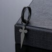 Kolczyk Do Ucha HUGGIE Krzyż Krzyżyk Miecz STAL Punk Gothic Rock (2)