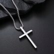 Srebrny Naszyjnik Vintage Krzyżyk Krzyż Łańcuszek STAL Punk Gothic (5)