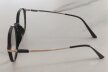 Stylowe okulary zerówki damskie czarno-złote elegancki design, lekka oprawa (7)