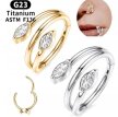 Tytanowy Kolczyk Clicker PIERCING kółko Cyrkonie Muszla HELIX Lobe 1,2/8-10 (2)