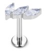 Tytanowy Kolczyk Labret PIERCING z Cyrkoniami HELIX Lobe