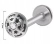 PIERCING Kolczyk Labret Okrągły Kształt z Cyrkonią Stal Ch 316L 1,2/8 (2)