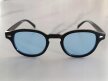 Okulary Przeciwsłoneczne Damskie Męskie Czarne UV400 Niebieskie Szkła Retro (6)