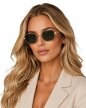 Okulary Przeciwsłoneczne Złote Retro Vintage UV400 Unisex