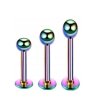 Labret z kuleczką Kolczyk do Wargi, Ucha, Brody 1,2/6-10/3 mm STAL (2)