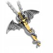 Smok samuraj Miecz naszyjnik Viking Amulet (1)