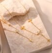 Naszyjnik Krzyż Krzyżyk Cyrkonie Celebrytka STAL CHIRURGICZNA POZŁACANA 18K (6)