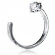 KOLCZYK DO NOSA KÓŁKO CYRKONIA RING PIERCING STAL