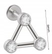 LABRET Śliczny Kolczyk z Cyrkoniami SS316L 1,2/8 (2)
