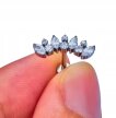 Tytanowy Kolczyk Labret PIERCING Cyrkonie ELEGANCKI HELIX Lobe (4)
