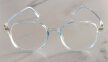 Stylowe okulary zerówki damskie niebiesko-złote elegancki lekka oprawa (5)