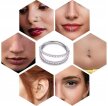 Tytanowy Kolczyk Clicker PIERCING Podwójne kółko Cyrkonie HELIX Lobe 1,2/8-10 mm (2)