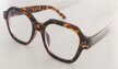 Modne okulary zerówki oprawki damskie tortoise havana, kwadratowe (5)