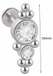 LABRET Śliczne Cyrkonie z Kuleczkami SS316L 1,2/8 (2)