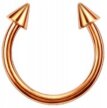 Podkówka Kolczyk do Nosa, Ucha, Wargi ze Stożkami SS316L 1,2/6-10/3+3 mm