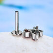 Tytanowy Kolczyk Labret PIERCING Cyrkonie Wiśnie Cherry HELIX Lobe (3)