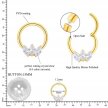 Tytanowy Kolczyk Clicker PIERCING Kółko z Cyrkoniami HELIX Lobe 1,2/8 (4)