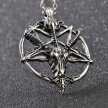 Viking Pentagram Głowa Kozy Naszyjnik Amulet (4)