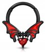 Kolczyk do Nosa Ucha Nietoperz Clicker Septum STAL (2)