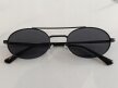 Okulary Przeciwsłoneczne Damskie Pilotki Aviator Czarne Metalowe UV400 (7)