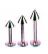 Labret ze stożkiem Kolczyk do Wargi, Ucha, Brody 1,2/6-10/3 mm STAL (2)