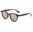 Czarne Okulary Przeciwsłoneczne Unisex Lustrzane Różowo Złote (4)