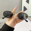 Okulary Przeciwsłoneczne Damskie Pilotki Aviator Złote Metalowe UV400 (4)