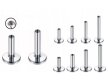 Tytanowy Kolczyk Labret z Kuleczką SREBRNY PIERCING 1,2/6-10/2-4 mm (4)