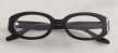 Czarne okulary zerówki w stylu retro, gruba oprawka, owalny kształt, unisex (3)