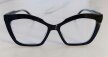 Eleganckie Okulary Zerówki Antiblue Czarne designerskie typu „Cat Eye” (5)