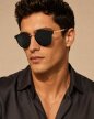 Eleganckie Okulary Przeciwsłoneczne Czarne Złote Unisex UV400 (4)