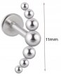 LABRET Śliczny Kolczyk z Kuleczkami SS316L 1,2/8 (2)