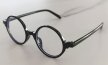 Czarne okrągłe okulary zerówki retro unisex – lekkie oprawki, BLUE-LIGHT (4)