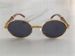 Okulary Przeciwsłoneczne Damskie Okrągłe Vintage Retro Steampunk Złote (4)