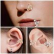 Tytanowy Kolczyk Clicker PIERCING kółko Cyrkonie Muszla HELIX Lobe 1,2/8-10 (5)