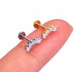 Tytanowy Kolczyk Labret PIERCING z Cyrkoniami HELIX Lobe (4)
