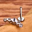 Tytanowy Kolczyk Labret PIERCING z Cyrkoniami HELIX Lobe (3)