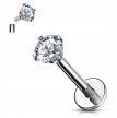 Labret Kolczyk do Ucha Kryształek SS316L 1,2/6-10/2-4 MM