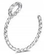 Fake septum U Kolczyk do Nosa TWIST Hoop Stal Ring Punk