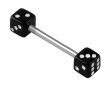 Kolczyk Do Języka Sztanga PIERCING Podwójne Kości Punk Gothic Stal Ch 316L (2)