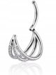 Tytanowy Kolczyk Clicker PIERCING Potrójne kółko Cyrkonie HELIX Lobe 1,2/8-10 (2)
