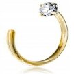KOLCZYK DO NOSA KÓŁKO CYRKONIA RING PIERCING STAL (1)