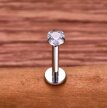 Tytanowy Kolczyk Labret PIERCING z cyrkonią Serduszko HELIX Lobe 1,2/6-10/3 MM (3)