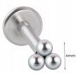 LABRET Śliczny Kolczyk z Kuleczkami SS316L 1,2/8 (2)