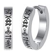 Viking Norse Kolczyk Do Ucha Okrągły Ze Stali Punk Gothic