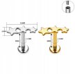 Tytanowy Kolczyk Labret PIERCING Gwiazda Gwiazdki HELIX Lobe (7)