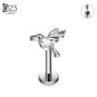 Tytanowy Kolczyk Labret PIERCING G23 Koliber Cyrkonia HELIX Lobe (1)