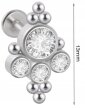 LABRET Śliczne Cyrkonie z Kuleczkami SS316L 1,2/8 (2)